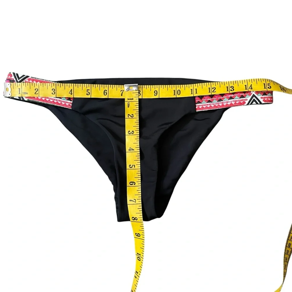 Mara‎ Hoffman Black Embroidered Bikini Bottom Size M